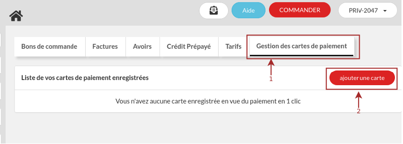 enregistrer carte bancaire