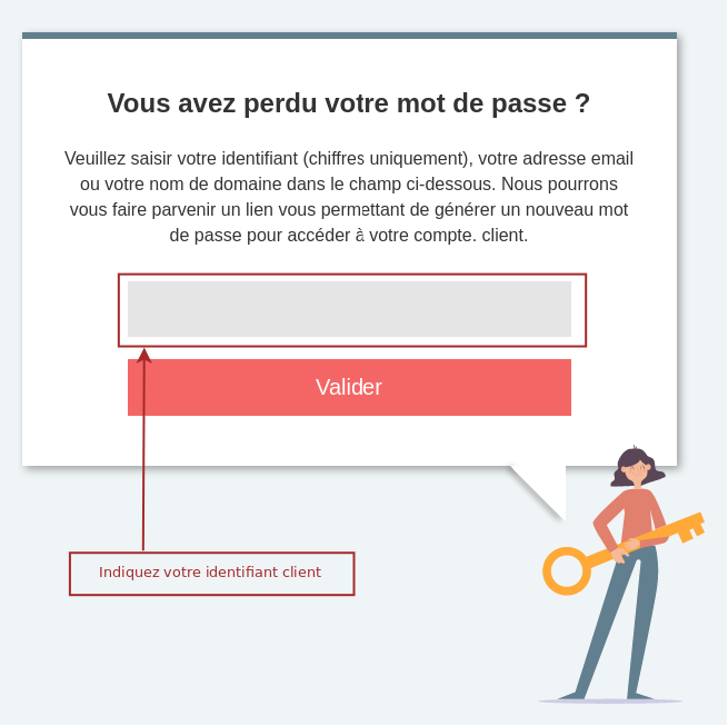 oublie mot de passe espace client