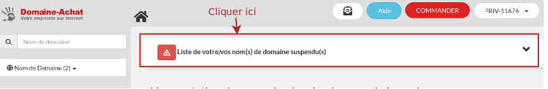 reactiver nom de domaine